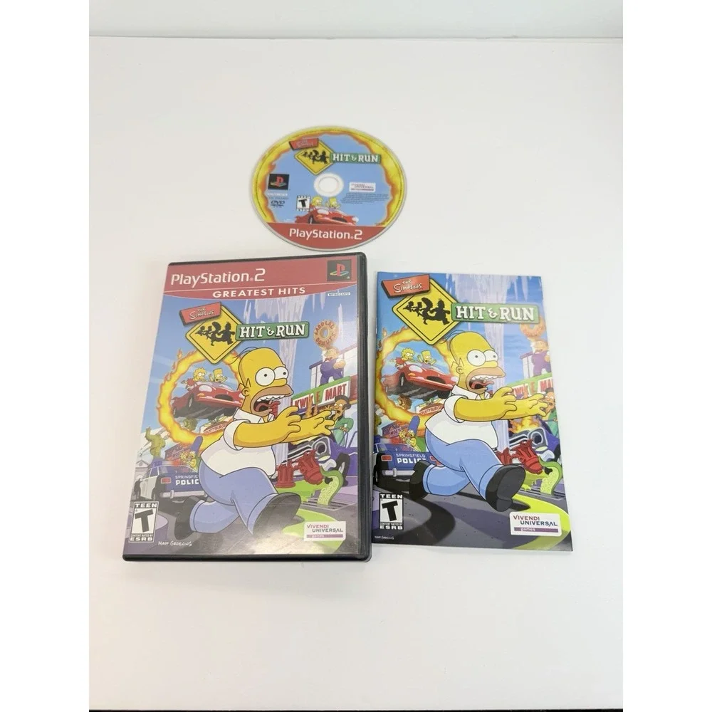 The Simpsons Hit and Run [Greatest Hits] (Sony PlayStation 2 PS2, 2003) Complete